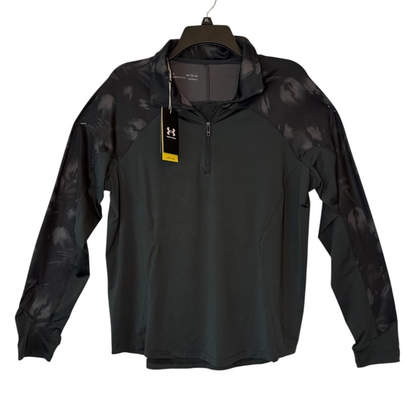 Under Armour Women's Zinger Crocus Blur Print 1/4 Zip Golf Pullover - Picture 2 of 7